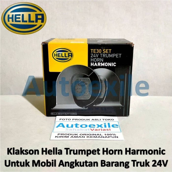 Hella TE30 Set 24V Trumpet Horn Harmonic Klakson Keong Truk DC24V