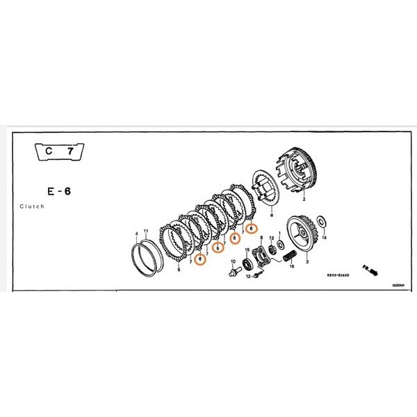 Kampas Kopling Honda Gl 100, Gl Pro ( Ori )