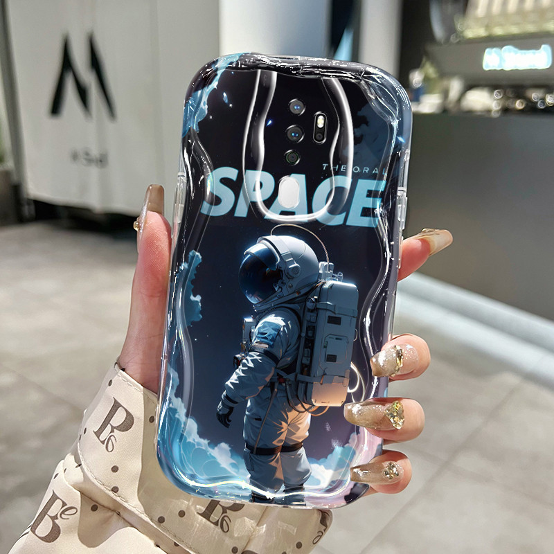 Casing Hp OPPO A5 2020 A9 2020 A11 A11x Case Astronot NASA imut pola pasangan Kesing ponsel baru Sof