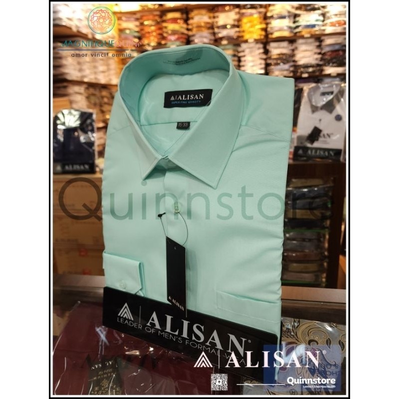 ALISAN ORIGINAL KEMEJA POLOS LENGAN PANJANG - REGULER - HIJAU #2