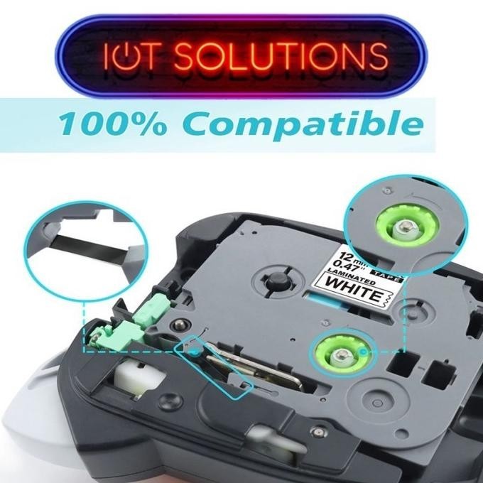 

BYP-27 Label Tape Brother Compatible TZE-231 12mm 8m TZe231 631 334 PT-H110 D210 Black White Clear Red Gold Blue Green Yellow Fluorescent Murah