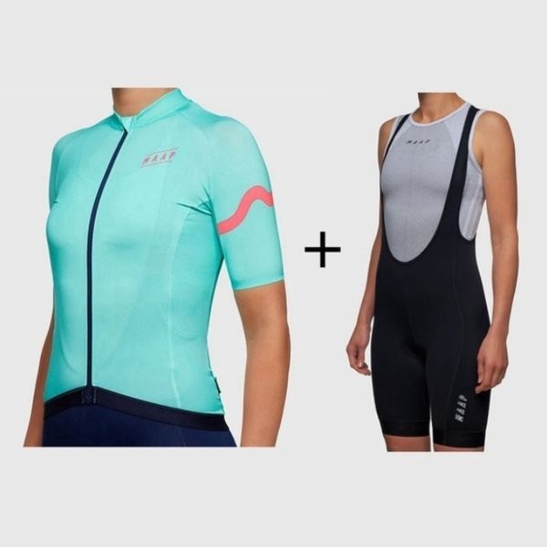 Jersey Set Baju Dan Celana Bib Sepeda Pendek Wanita Maap Bahan Premium