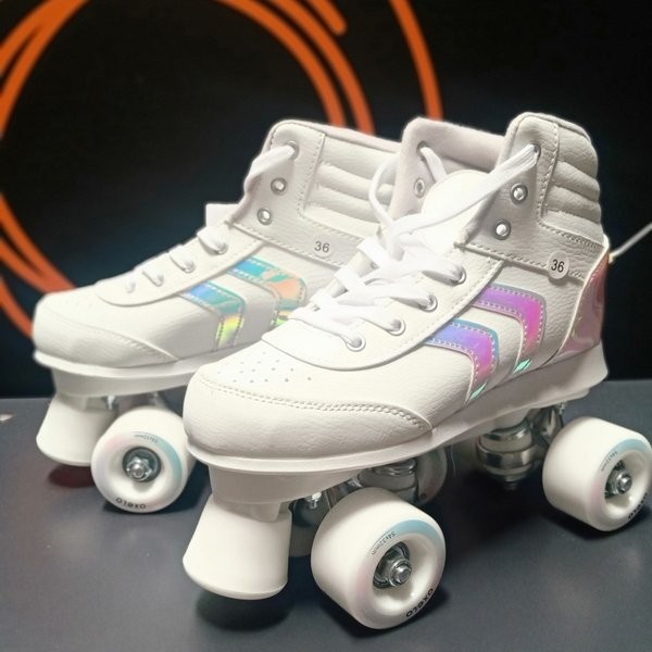 Sepatu Roda OXELO Quad 100 Anak - Putih INLINE SKATE OXELO QUAD 8520182