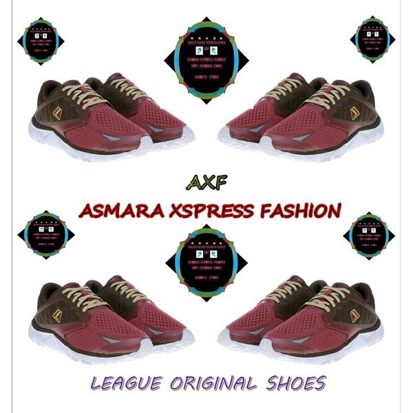 League Original Volans Evo M Sepatu Lari - Beujolais-Deep Mahogani-New