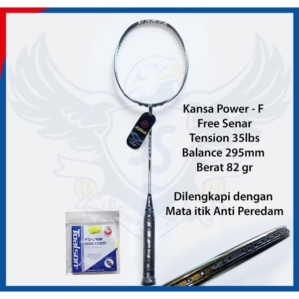 Raket Badminton Kansa Power-F Mata Itik 35Lbs