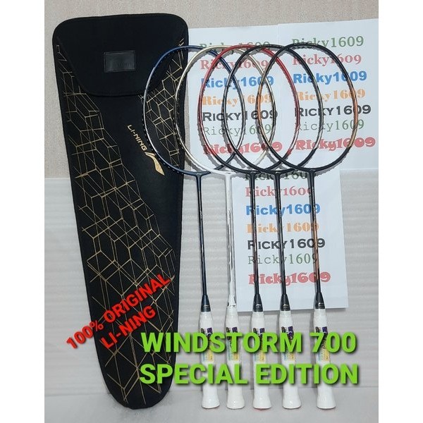 RAKET BADMINTON LINING WINDSTORM 700 SPECIAL EDITION - SUPER LIGHT TECHNOLOGY - TENSION 30 LBS -