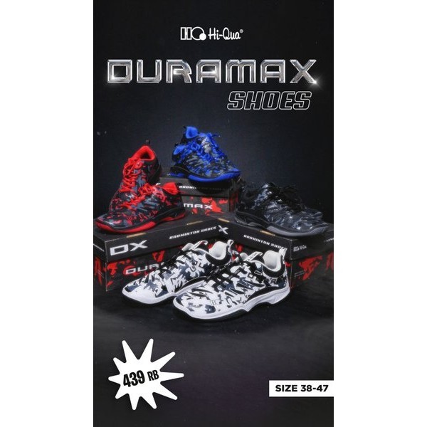 Sepatu Badminton bulutangkis HI-QUA HIQUA NEW DURAMAX V2 ORIGINAL