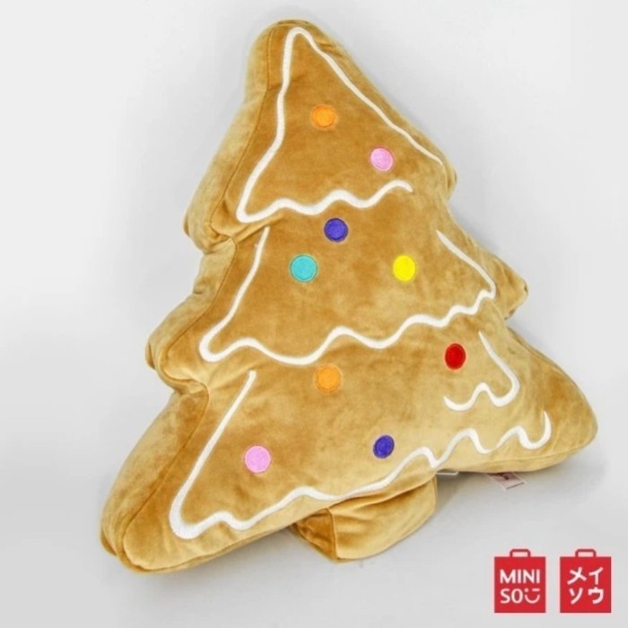 PROMO TERBATAS MINISO Christmas Tree Plush - Boneka Bantal Bentuk Pohon Natal