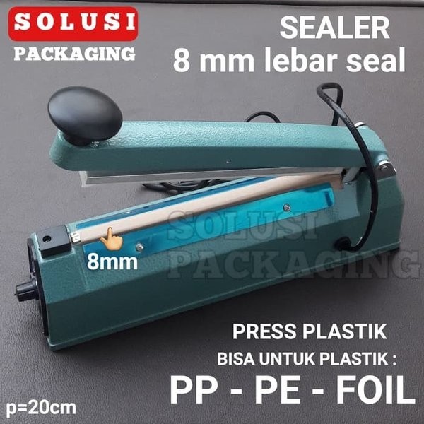 SEALER LEBAR 8MM-PENGEMAS PEREKAT PLASTIK MAKANAN PRESS PLASTIK FOIL