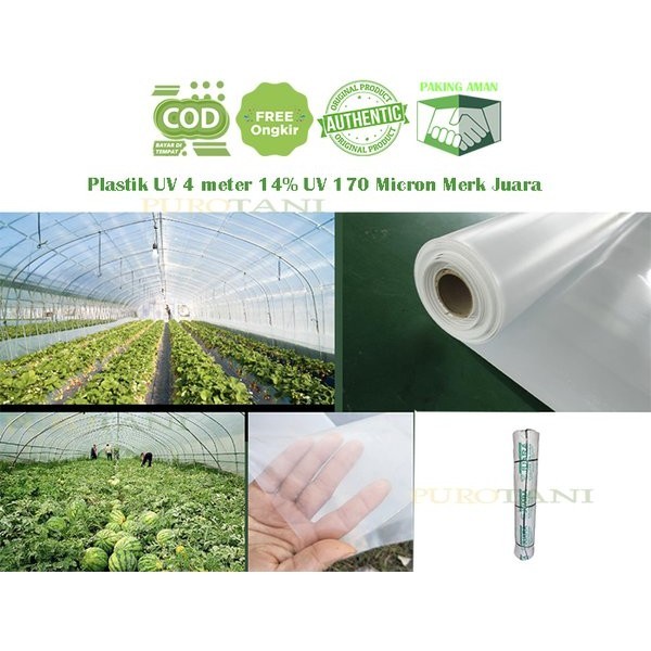 PLASTIK UV 1 ROLL GREEN HOUSE LEBAR 4 METER