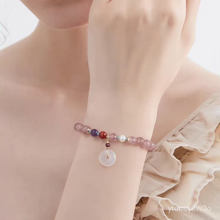 Gelang Gesper Keselamatan Gelang Kuarsa Pria Sejuk Pria Indah Minoritas Mewah Ringan Wanita Gelang G