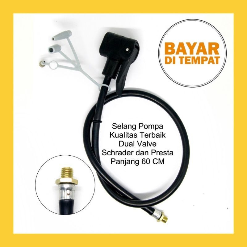 selang pompa sepeda selang pompa jemboly drat kecil kualitas terbaik