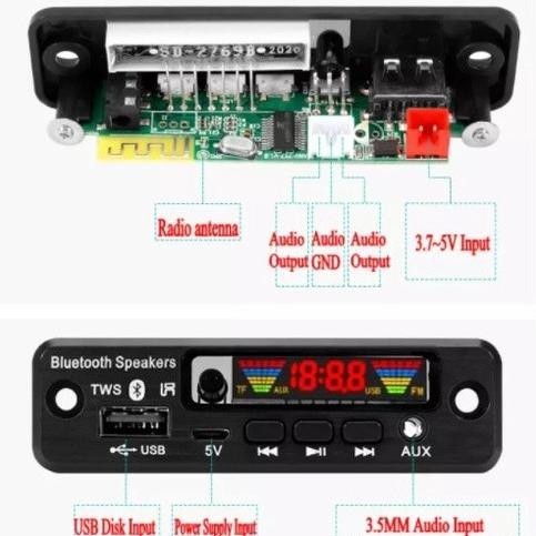 SPEAKER- KIT MODUL BLUETOOTH 5.0 TWS MP3 USB LOSSLESS PLAYER FM RADIO