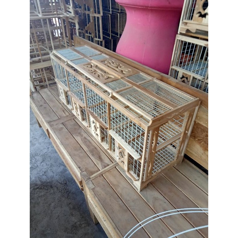 Dondang Merpati 4 Pasang 8 Pintu Rangka Ambruk Motif Ukir dan Polos Fiber Putih