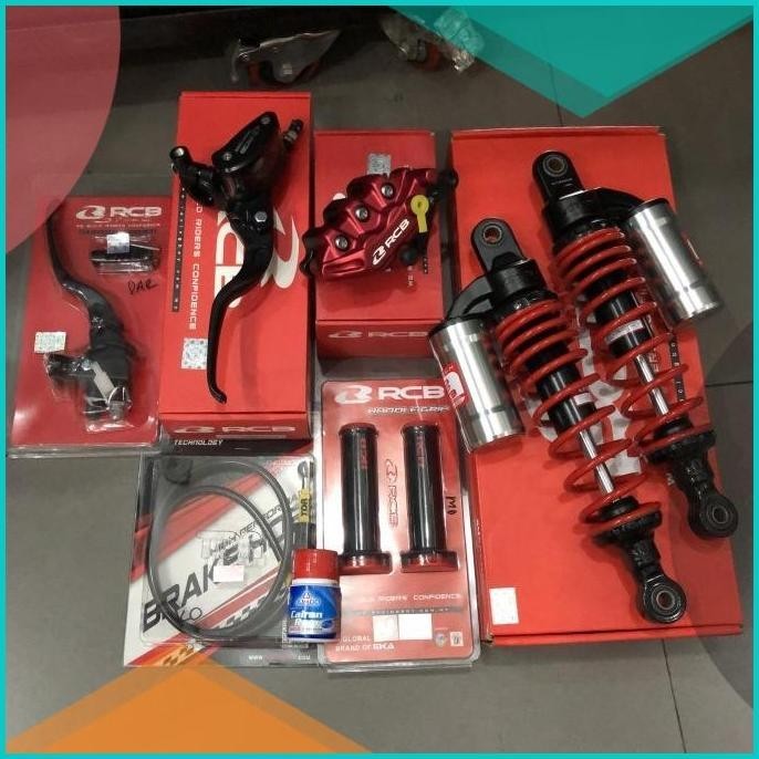 paket RX King master rem rcb e2 + Shock MB2 + Kaliper+Handgrip+Selang