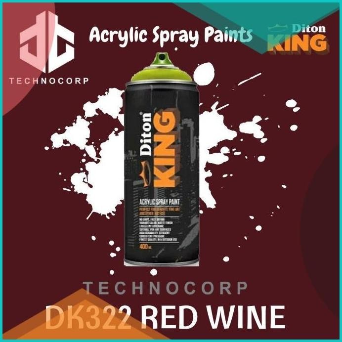 Cat Semprot DITON KING DK 322 RED WI NE / GRAFFITI PAINT DOFF 400ml 19