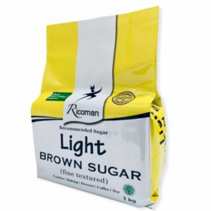 

Ricoman Light Brown Sugar 1Kg, Bubuk Gula Aren Terbaik