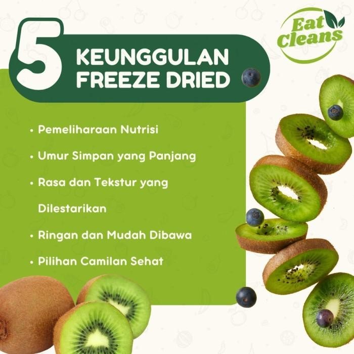 

Kripik Buah Kiwi Freeze Dried Crispy Cemilan Snack Buah Kiwi Kering Best Seller