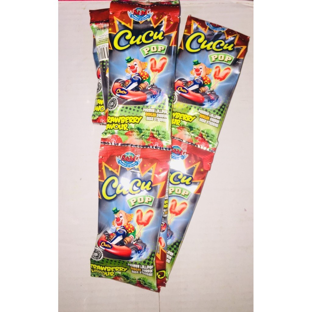 

Permen Cucu Pop rasa Strawberry dan Orange Flavour Lollipop