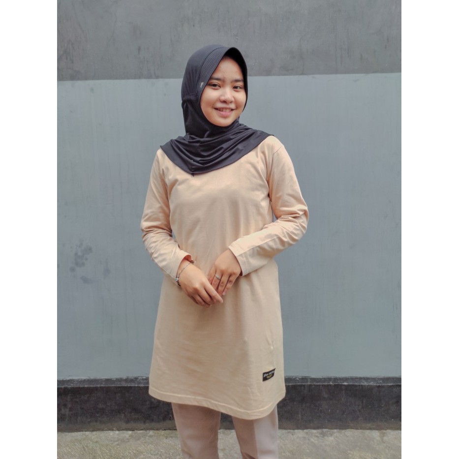 Tunik Kaos Giter Tunik Kaos Polos Muslimah Panjang Kaos Oversize