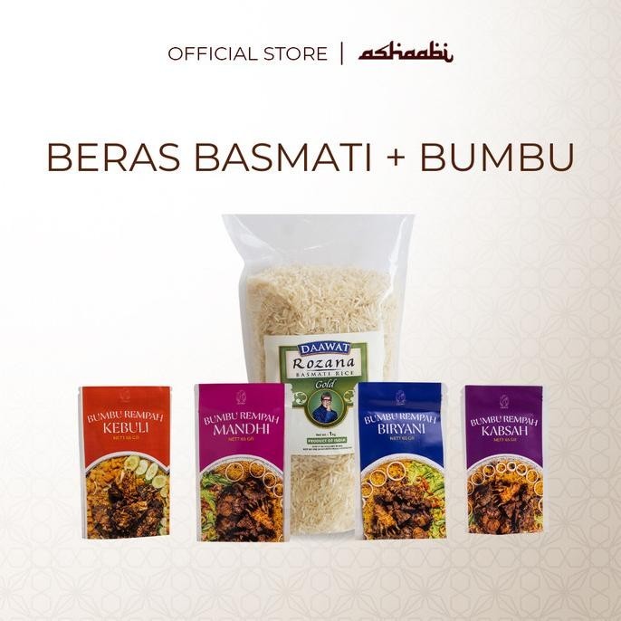 

Beras basmati dan bumbu biryani 1kg nasi briyani instan paket basmati