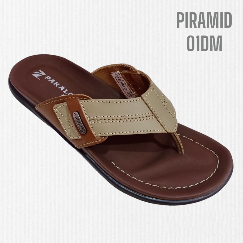 PAKALOLO PIRAMID 01 KREAM ORIGINAL / Sandal Jepit Pria Kulit Asli Ukuran 39-44 New/Arrival
