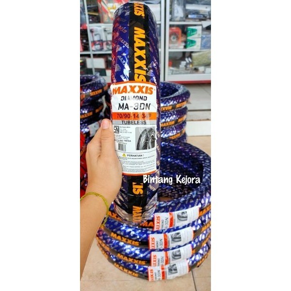 BAN LUAR MAXXIS TUBELESS TUBLES DIAMOND 70 90 14 BAN DEPAN BELAKANG BEAT VARIO ALL MATIC