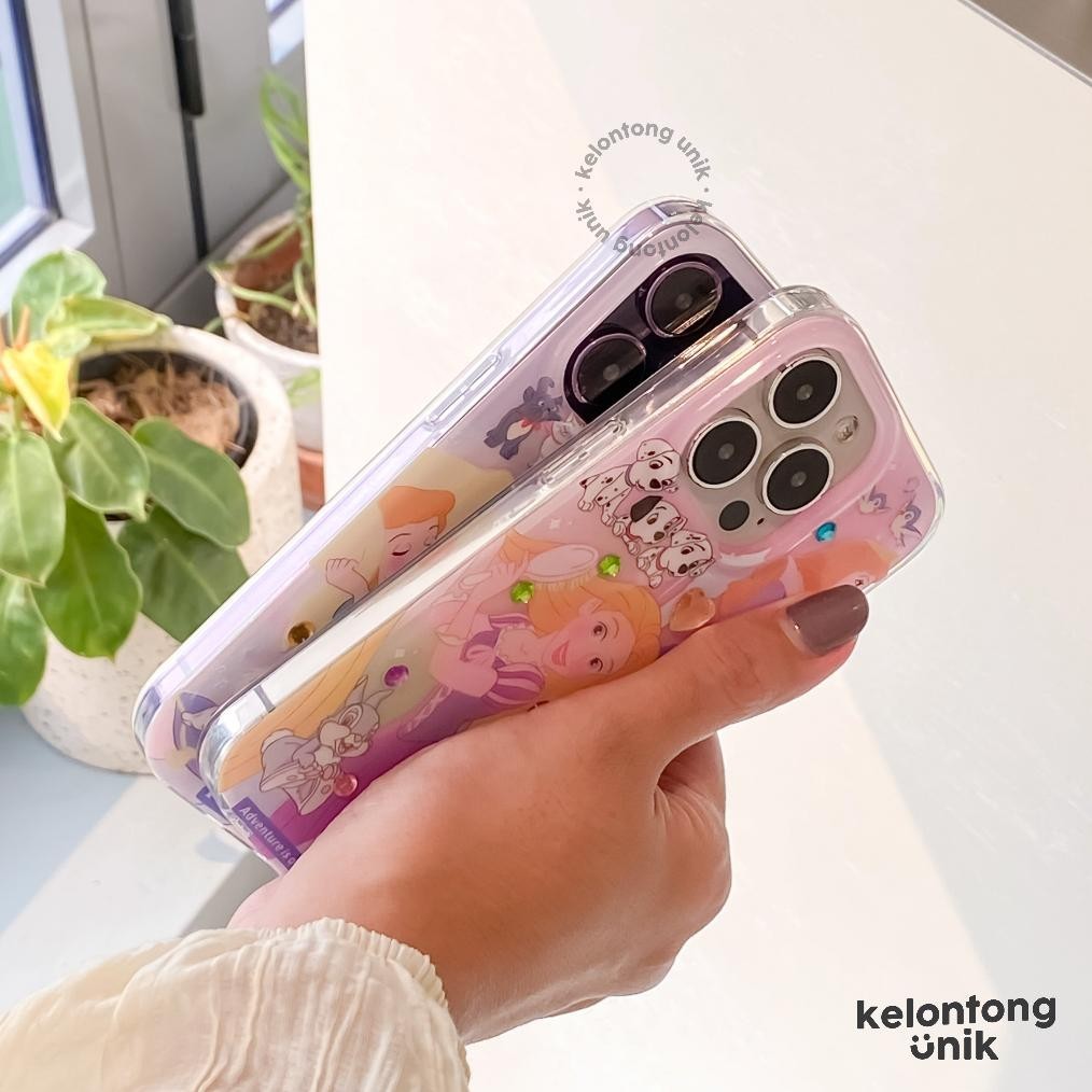 PRINCESS ACRYLIC CASE WITH DIY STICKER - HARDCASE/ CASING HP FOR IPHONE XR 11 12 13 14 15 PRO PROMAX