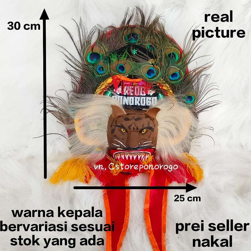 Et-12 Reog Asli 30 Cm / Reog Anak / Reog Asli / Reog Ponorogo / Reog / Ponorogo / Barongan / Devil /