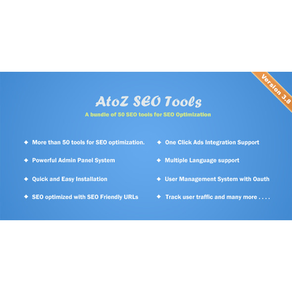 [PHP SCRIPT] AtoZ SEO Tools - Search Engine Optimization Tools