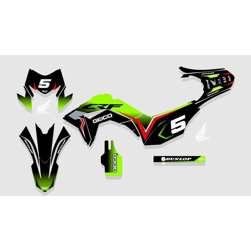DECAL CUSTOM FULLBODY HONDA CRF 150 L HITAM STABILO LIMITED DECAL