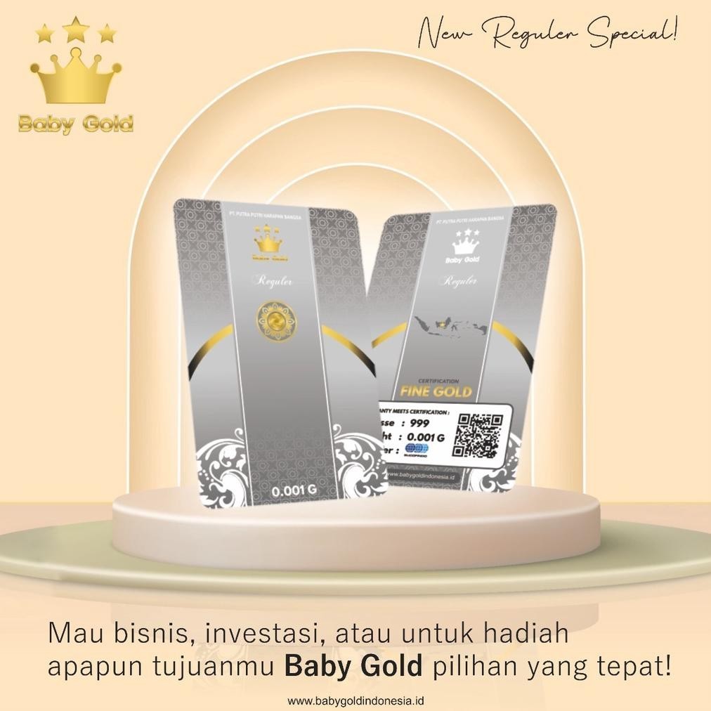 Promo Baby Gold Emas Mini 0,001 Gram Logam Mulia 0.001 Gram Tre-57