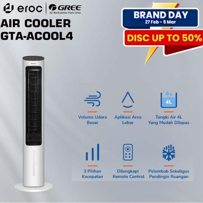 

FLiFe GREE Tower Fan Air Cooler-Kapasitas 4 Liter GTA/FTA-ACOOL4 P88L