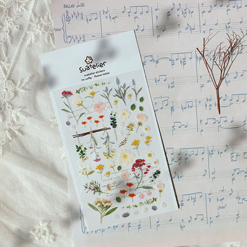 

SUATELIER Sticker No. 1089 flower letter
