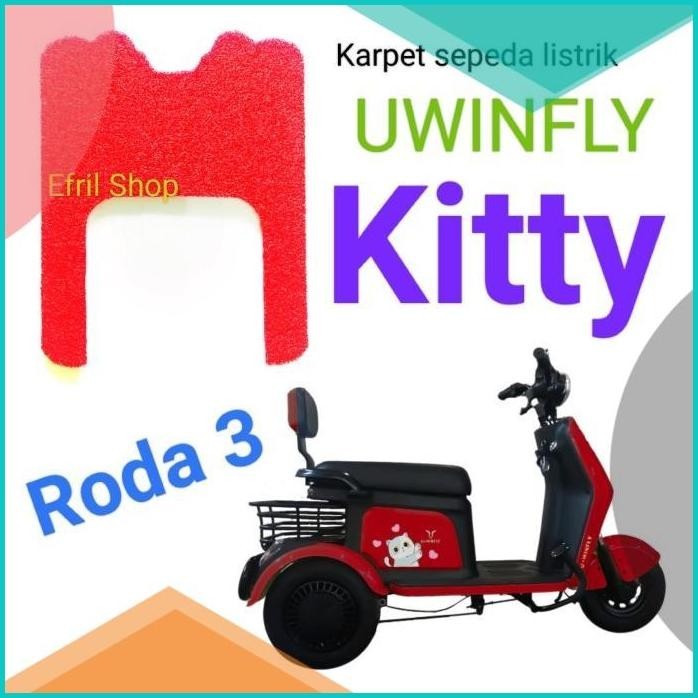Karpet sepeda motor listrik roda tiga Uwinfly Kitty roda 3  19F3B2024
