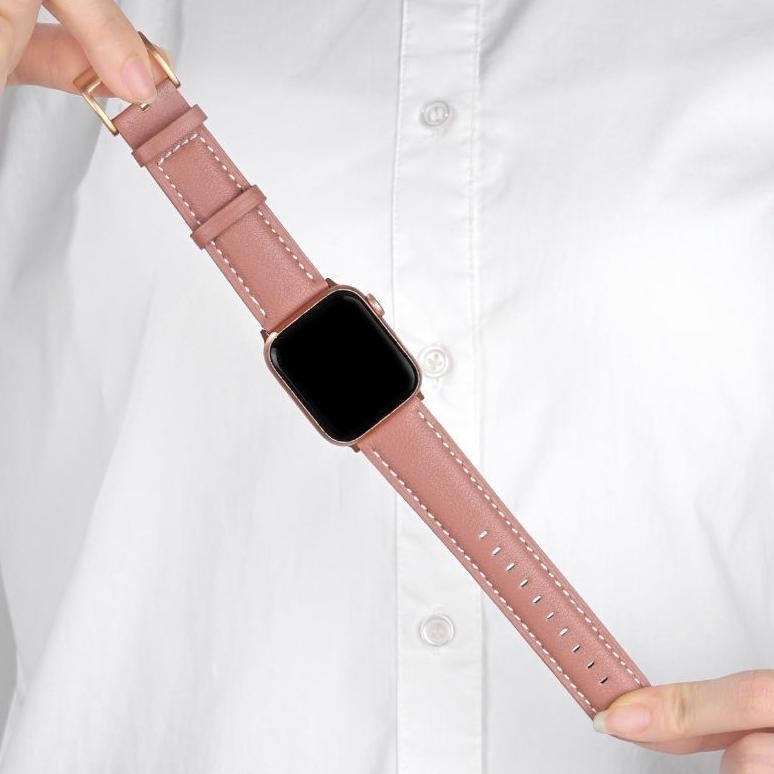 SLIM LEATHER WATCH STRAP ULTRA 8 7 6 5 4 SE  FOR IWATCH SERIES 49MM 41MM 45MM IWATCH TALI JAM/AKSESO