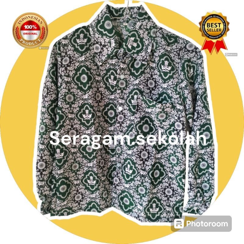 SERAGAM BATIK SD-MI HARAPAN HIJAU/ SERAGAM SEKOLAH/ KEMEJA BATIK/ BAJU BATIK/ SERAGAM BATIK