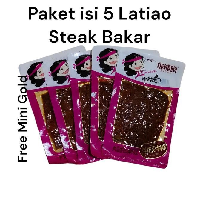 

Halal Paket Isi 5 Latiao Steak Bakar 100 g Original Wulama P88L