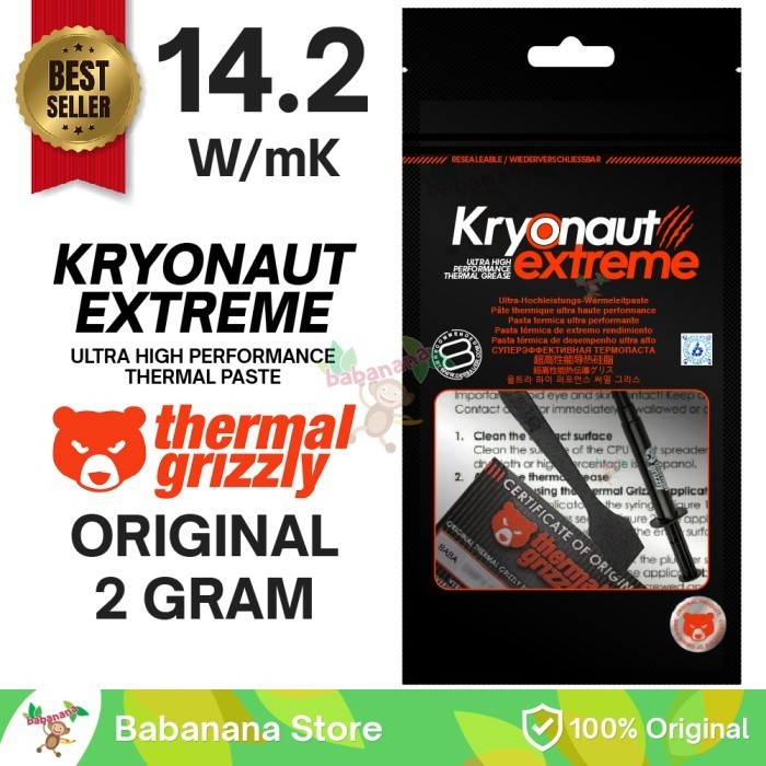 Thermal Paste Grizzly Kryonaut Extreme 2Gr Pasta Prosesor
