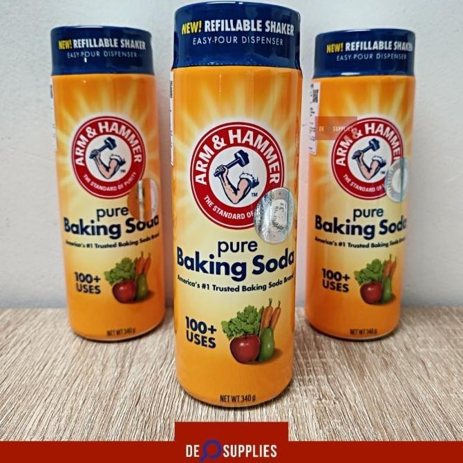 

Arm & Hammer Pure Baking Soda Shaker 340Gr - Serbaguna Soda Kue Usa