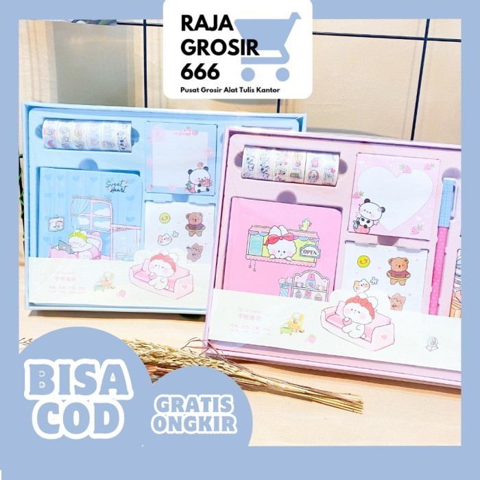 

Paket jurnal 7 in 1 Free hardbox melody cinamoroll kertas terbagus bag