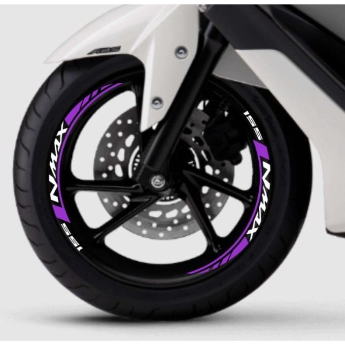 STICKER VELG NMAX PUTIH UNGU UNTUK SEMUA JENIS MOTOR NMAX