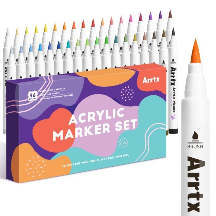 

Arrtx Acrylic Brush Marker/Paint Markers/Art Markers 36 Colors