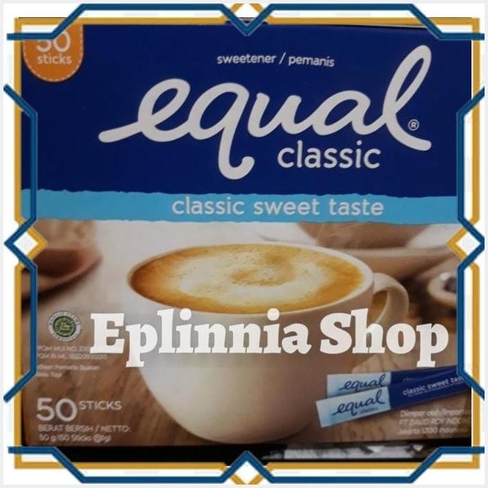 

[EPL] EQUAL CLASSIC SWEET TASTE SWEETENER 50 STICK + 1G STICKS