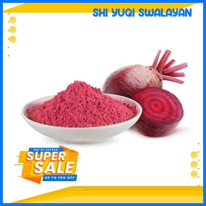 

BUBUK JUS BIT MUDAH LARUT TANPA AMPAS / SPRAYED DRIED BEETROOT BEET BAHAN BERKUALITAS TINGGI !!