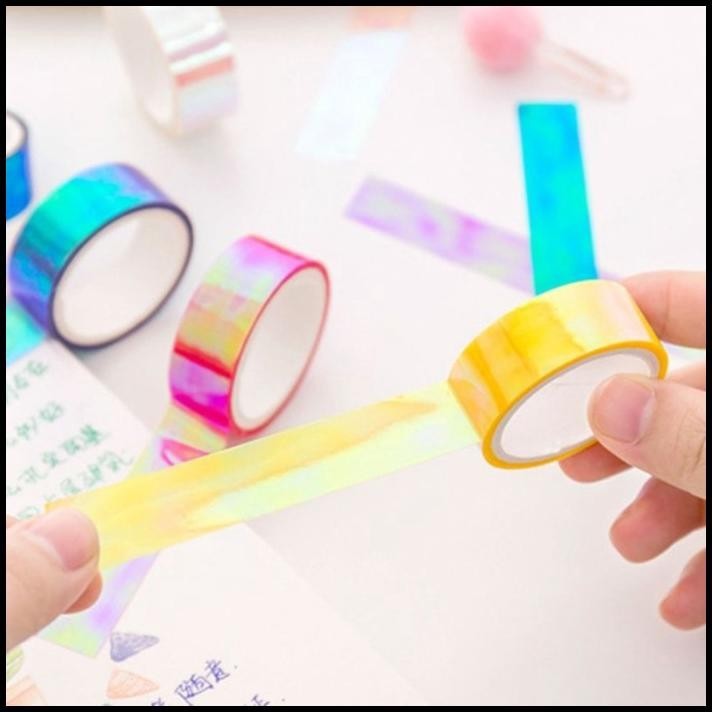 

TERBARU ISOLASI SELOTIP WASHI MOTIF GLITTER PELANGI UNTUK DEKORASI SCRAPBOOK !!!!!