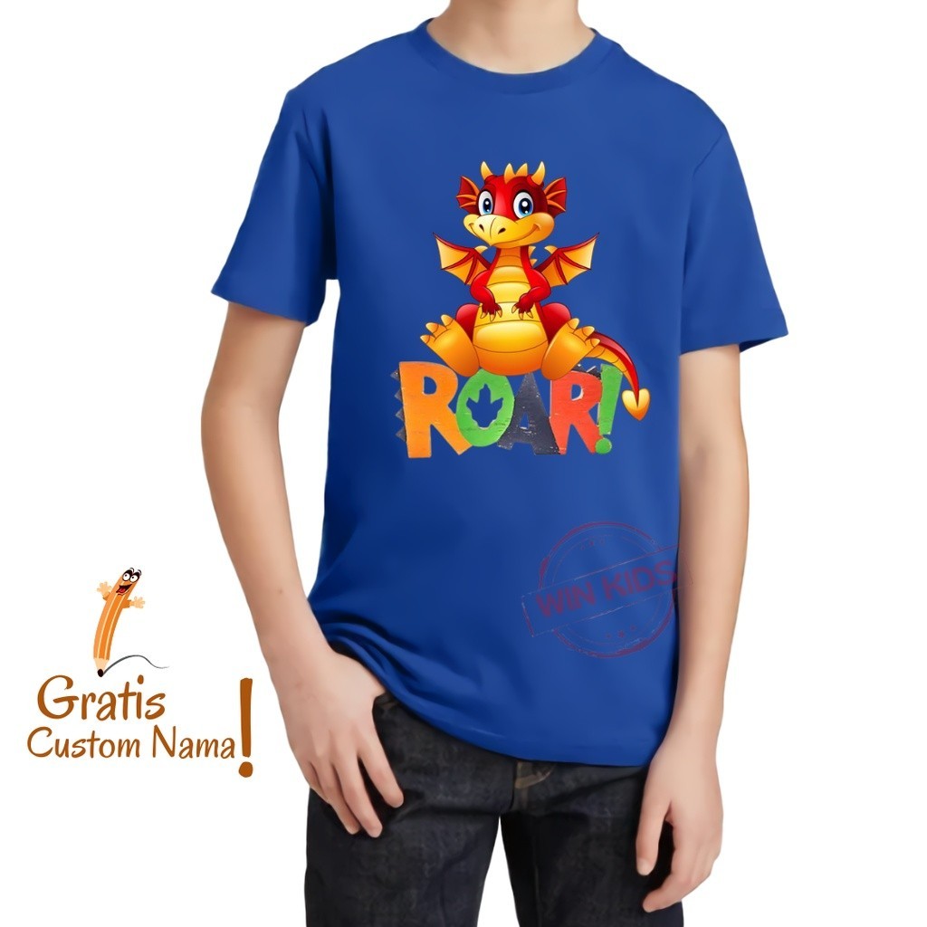 Kaos Anak Ulang tahun Dino Dinosaurus Baju ultah anak laki laki