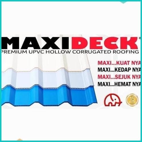 Maxideck atap upvc siap kirim Jakarta, Depok, Tangerang, Bekasi 19F3B2
