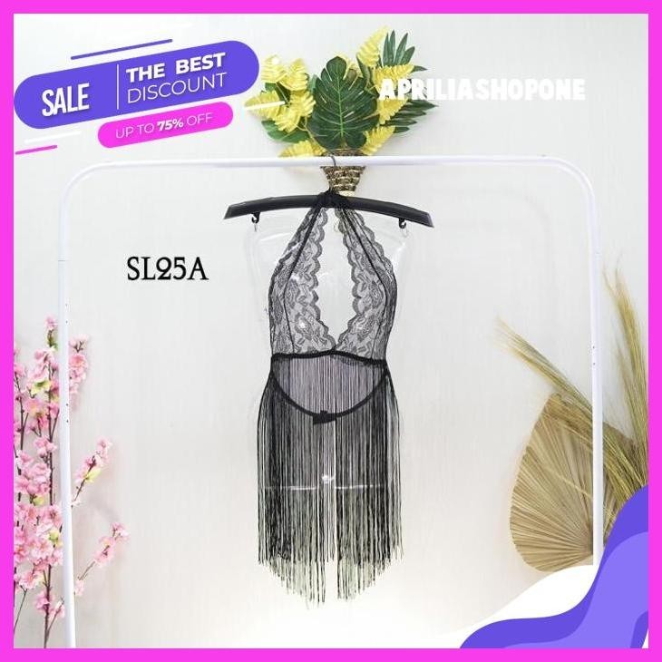 BEST PRODUK  LINGERIE SLEEPWEAR NIGHT DRESS TRANSPARAN UNGU SLD