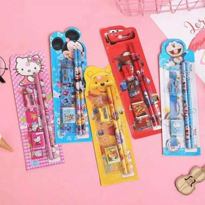 

SET ALAT TULIS SEKOLAH 5 IN 1 KARAKTER LUCU / SET PENSIL ANAK KARAKTER
